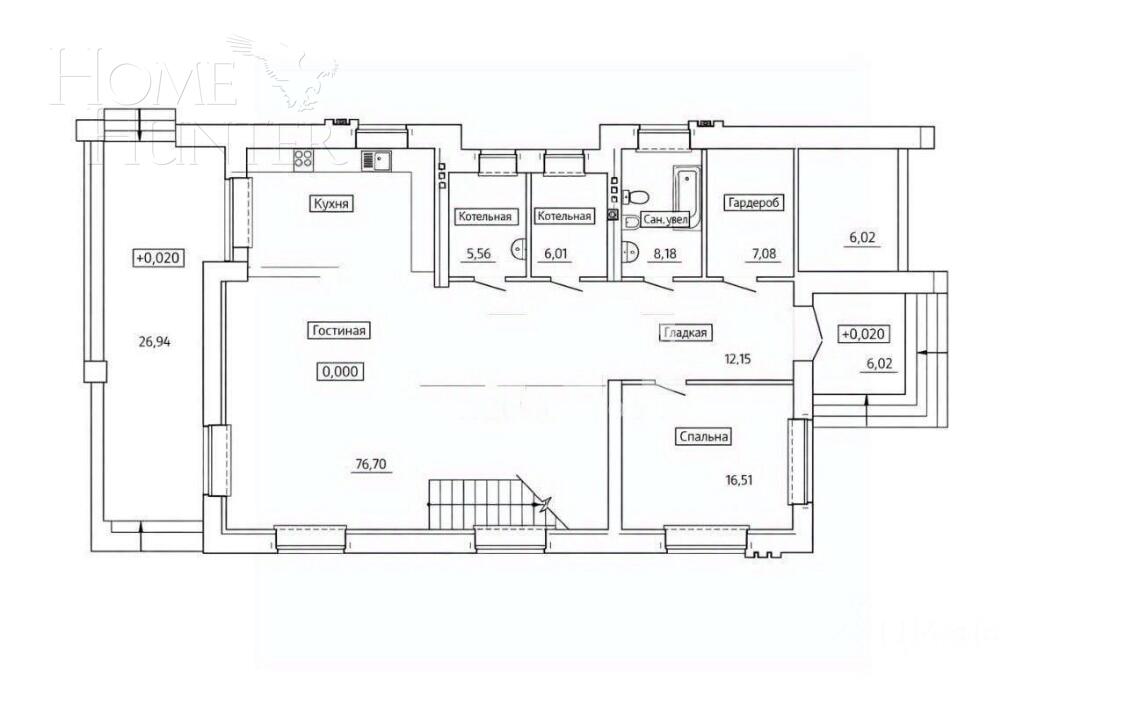 2-этажный коттедж 320 м² без отделки