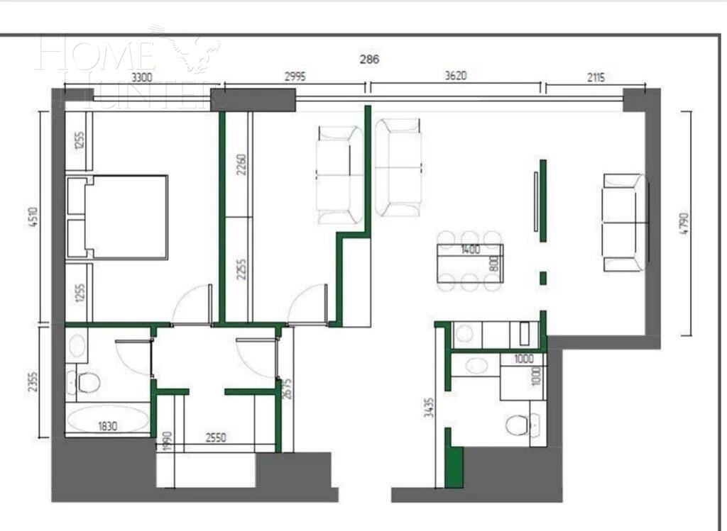 3-КОМН. КВАРТИРА С ОТДЕЛКОЙ 90 М² НА 11 ЭТАЖЕ