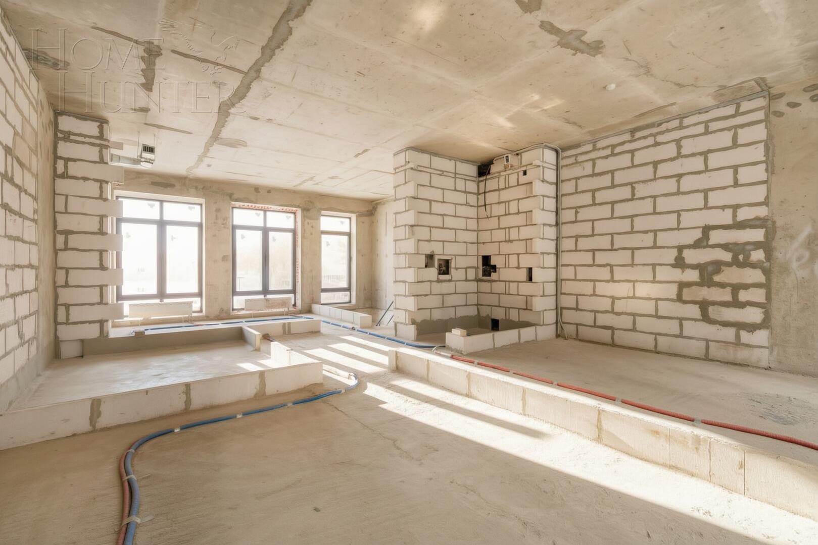 2-УРОВНЕВЫЙ ОСОБНЯК БЕЗ ОТДЕЛКИ 134.3 М² НА 1 ЭТАЖЕ