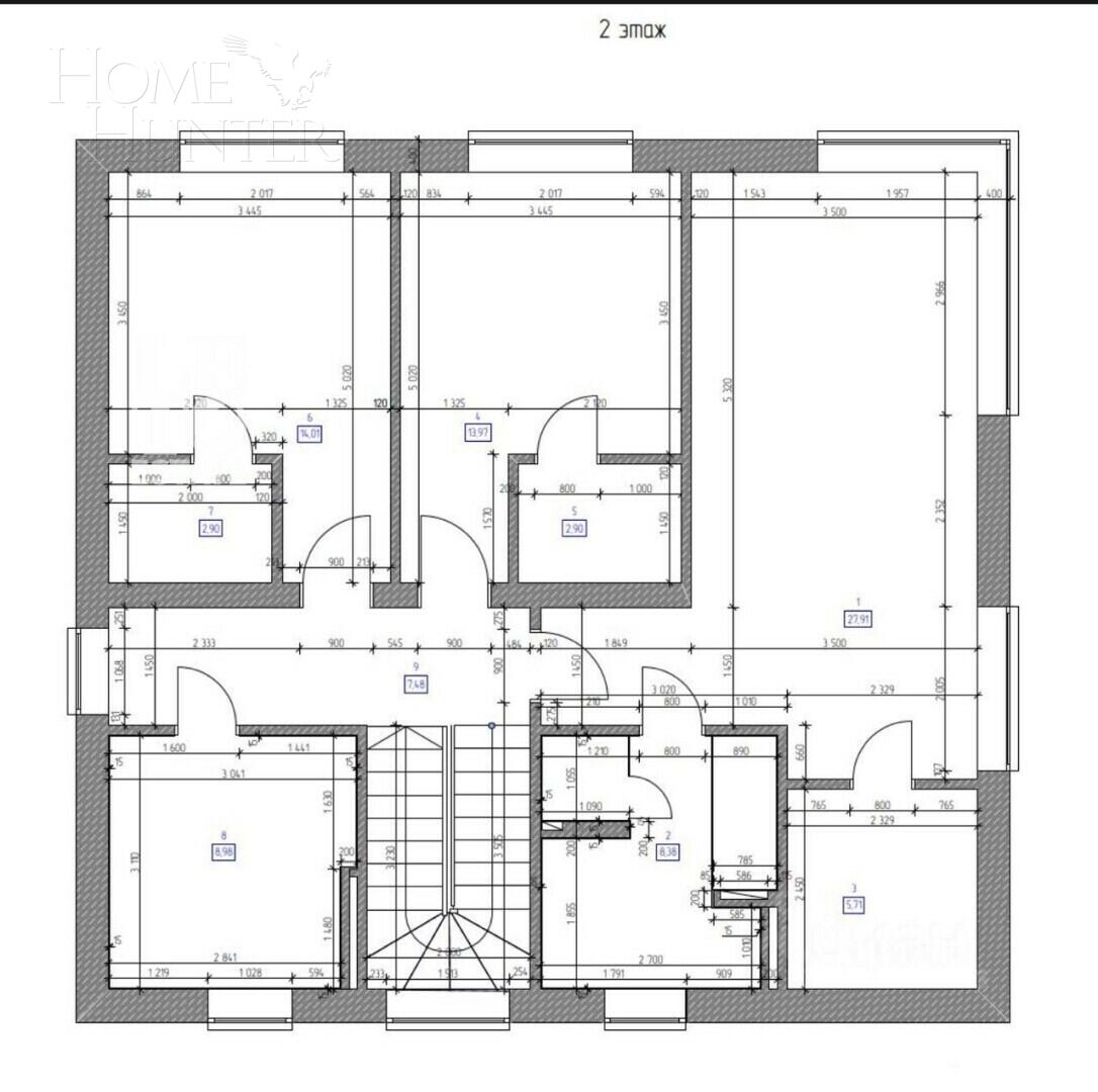 1-этажный коттедж 280 м² без отделки