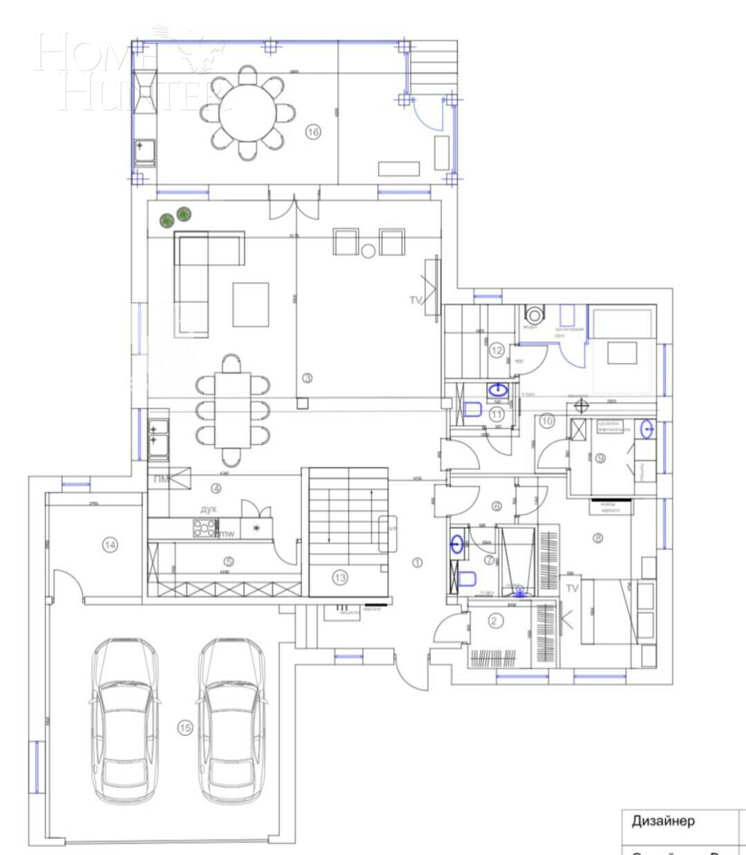 2-этажный коттедж 370 м² с отделкой