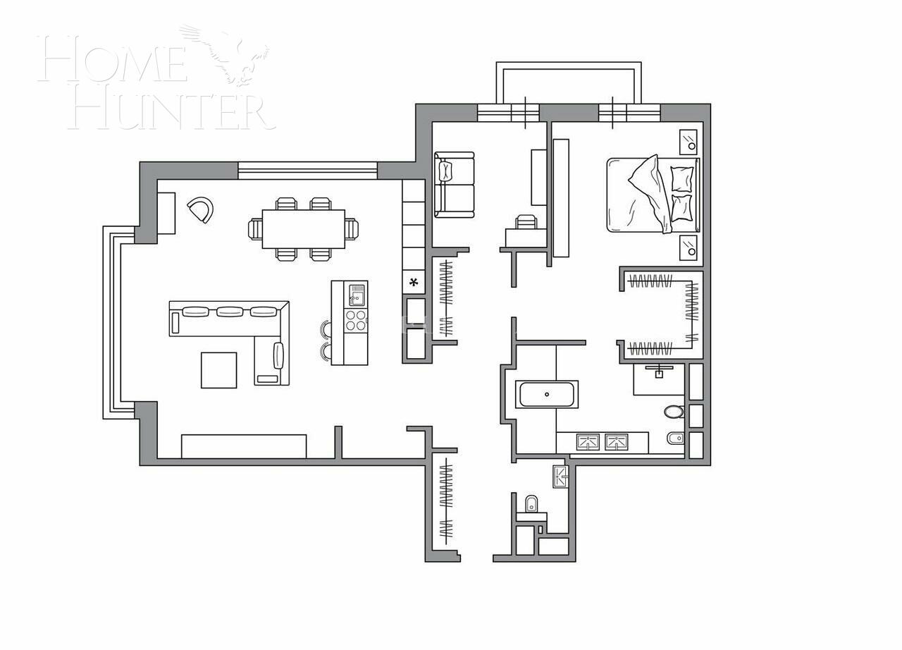 3-КОМН. КВАРТИРА С ОТДЕЛКОЙ 145.7 М² НА 4 ЭТАЖЕ