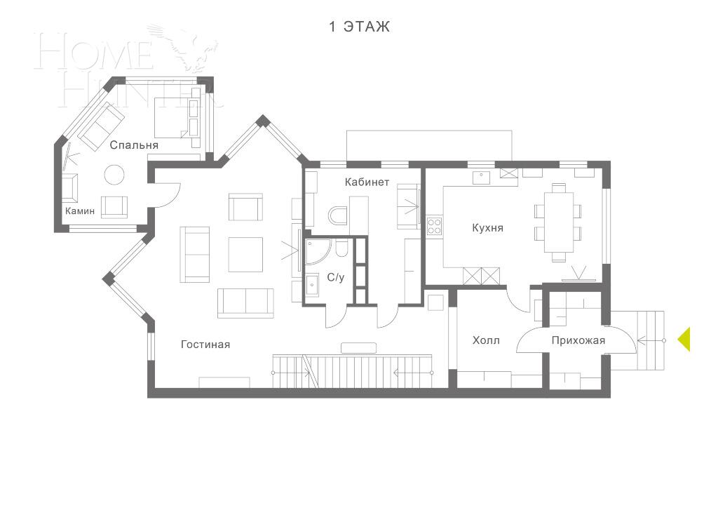 2-этажный таунхаус 465 м² с отделкой