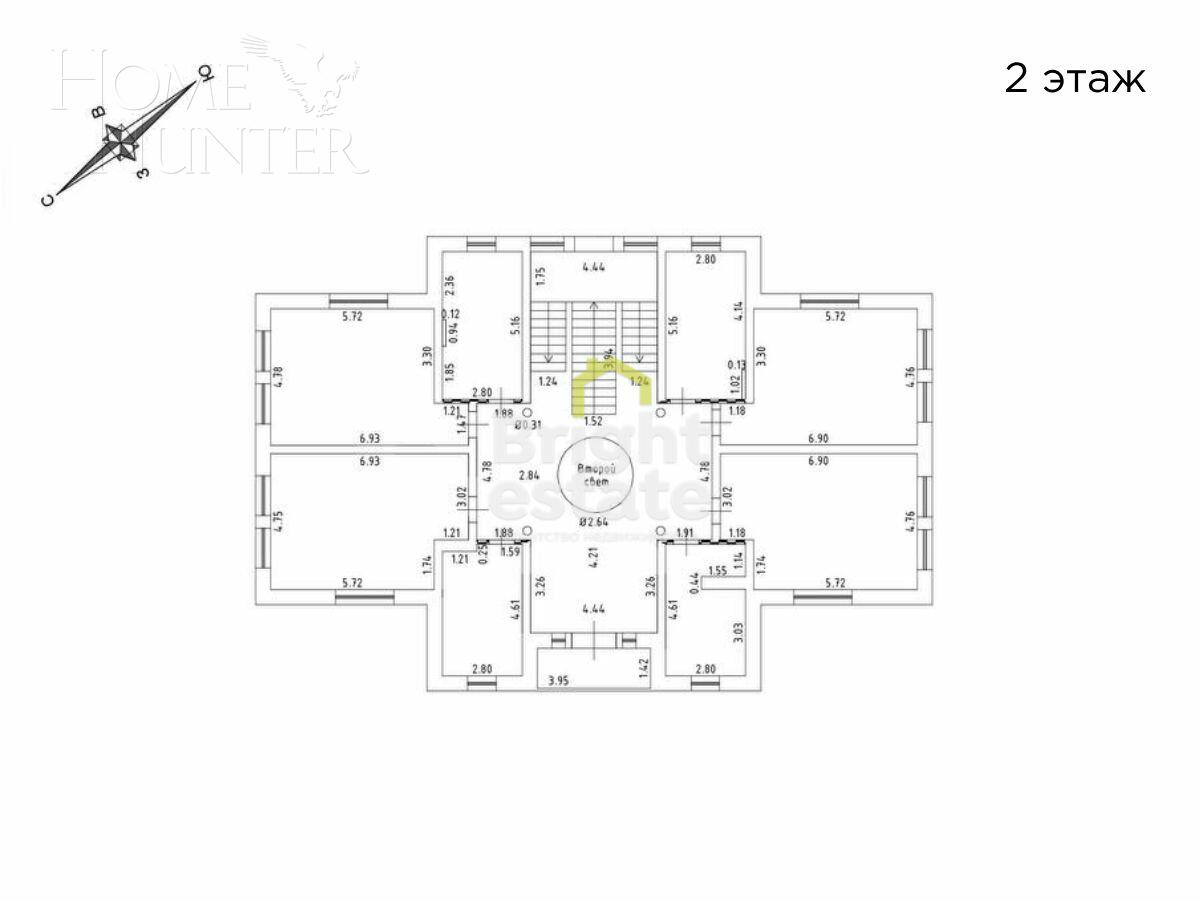 2-этажный коттедж 2 031 м² с отделкой
