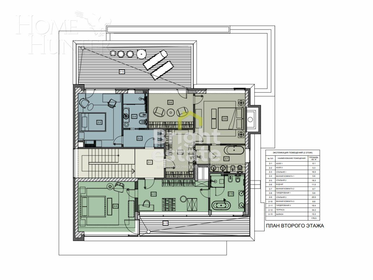 2-этажный коттедж 380 м² с отделкой