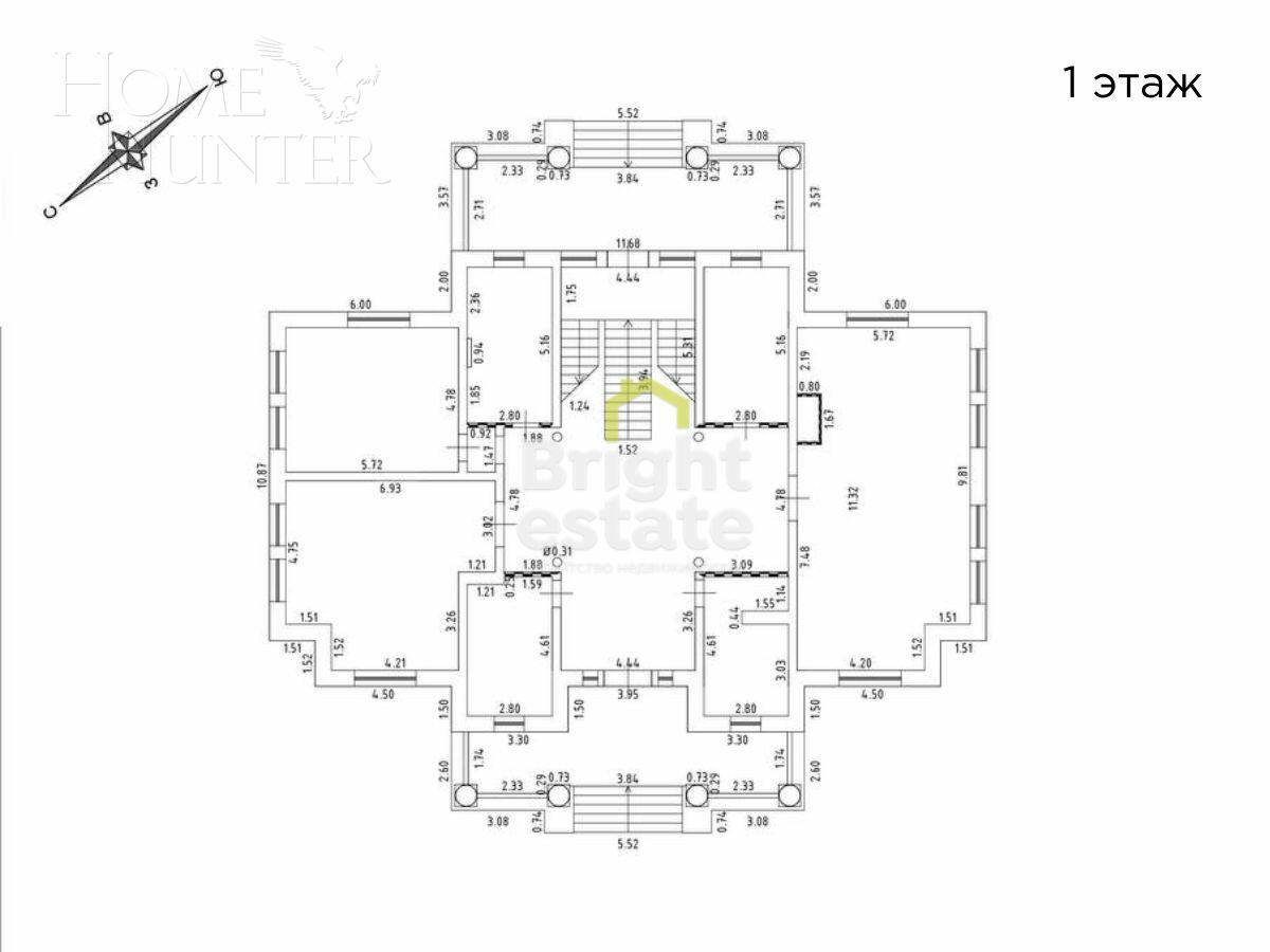 2-этажный коттедж 2 031 м² с отделкой