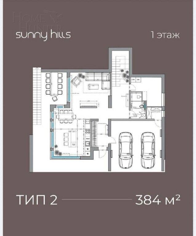 2-этажный коттедж 347 м² с отделкой