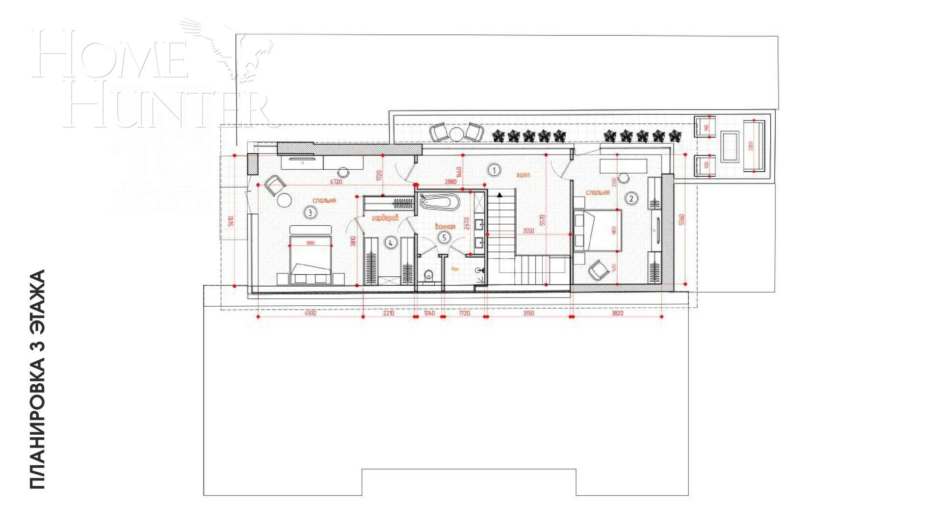1-этажный коттедж 1 302 м² без отделки
