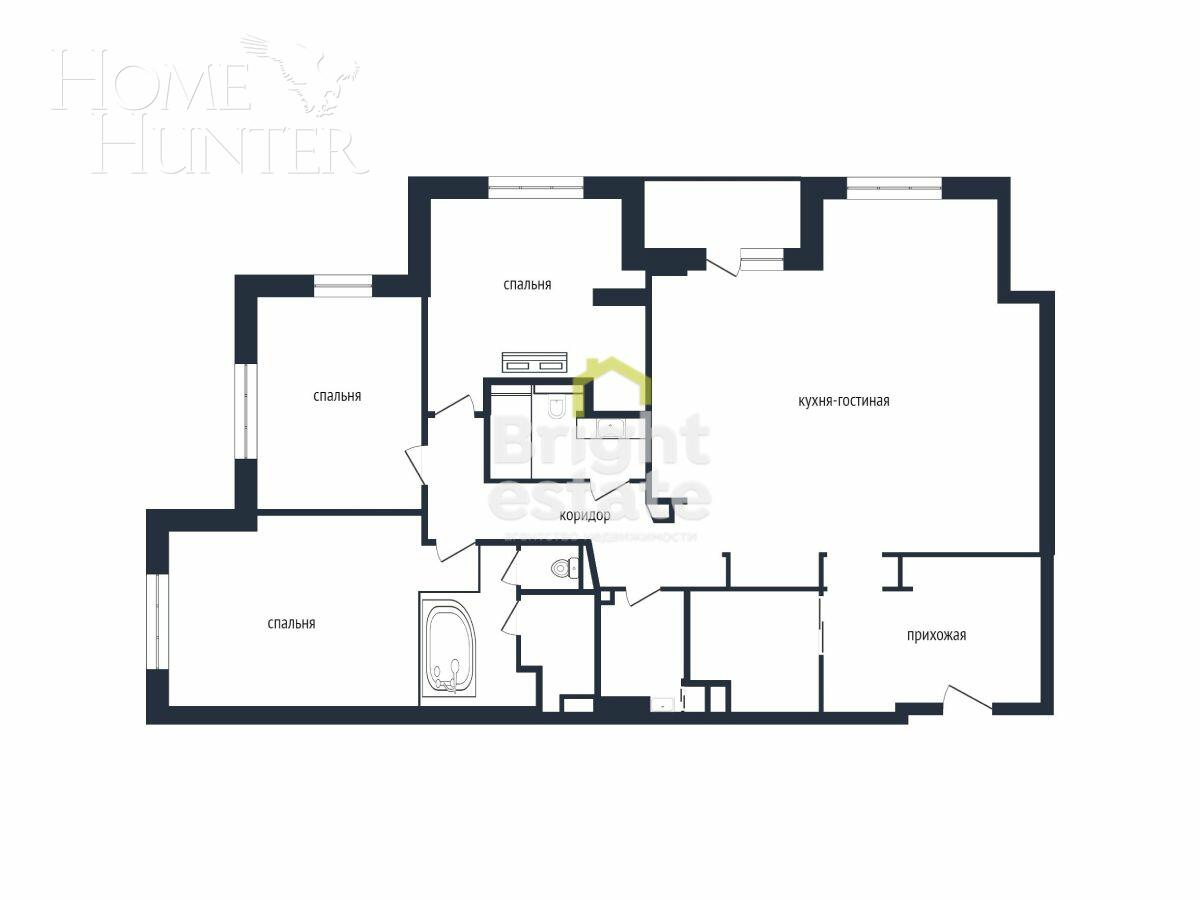4-КОМН. КВАРТИРА С ОТДЕЛКОЙ 158 М² НА 2 ЭТАЖЕ