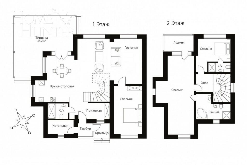 2-этажный коттедж 255.9 м² с отделкой