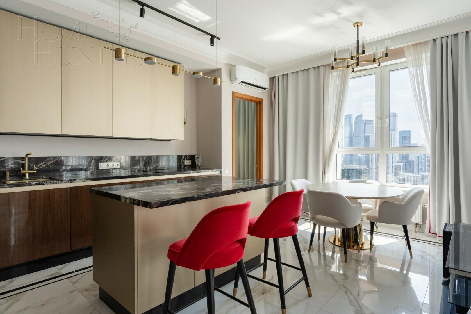 3-КОМН. АПАРТАМЕНТЫ С ОТДЕЛКОЙ 116.8 М² НА 34 ЭТАЖЕ