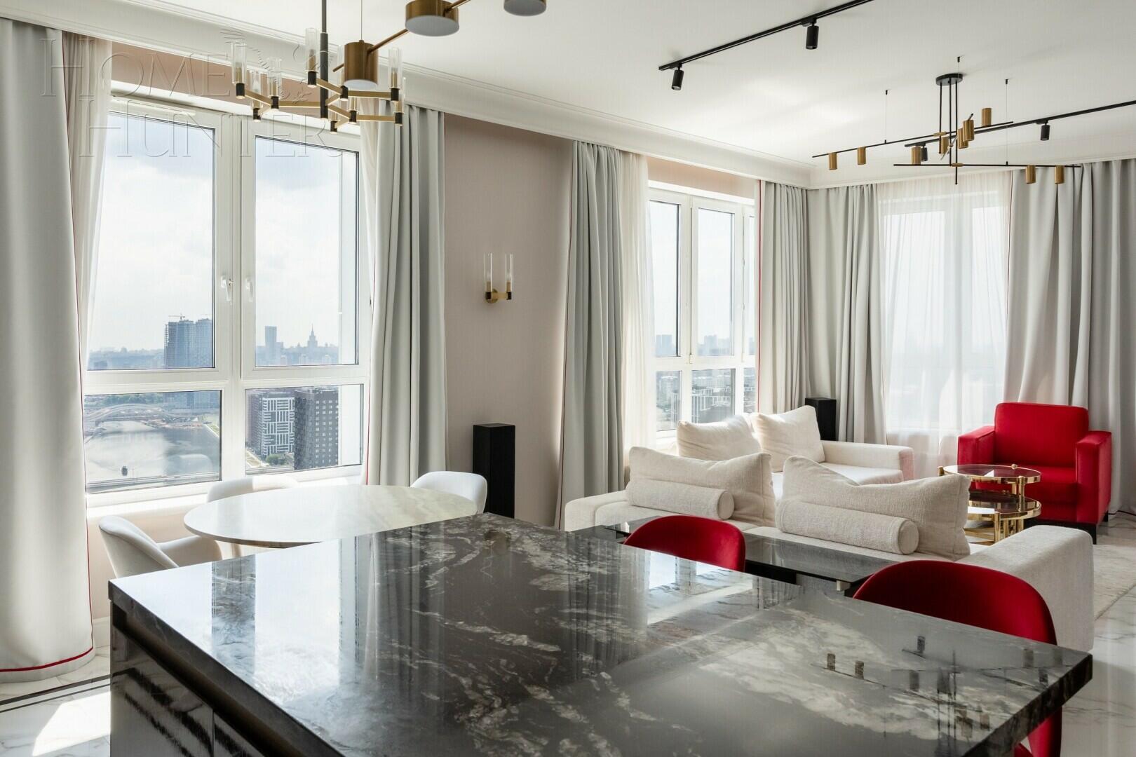 3-КОМН. АПАРТАМЕНТЫ С ОТДЕЛКОЙ 116.8 М² НА 34 ЭТАЖЕ