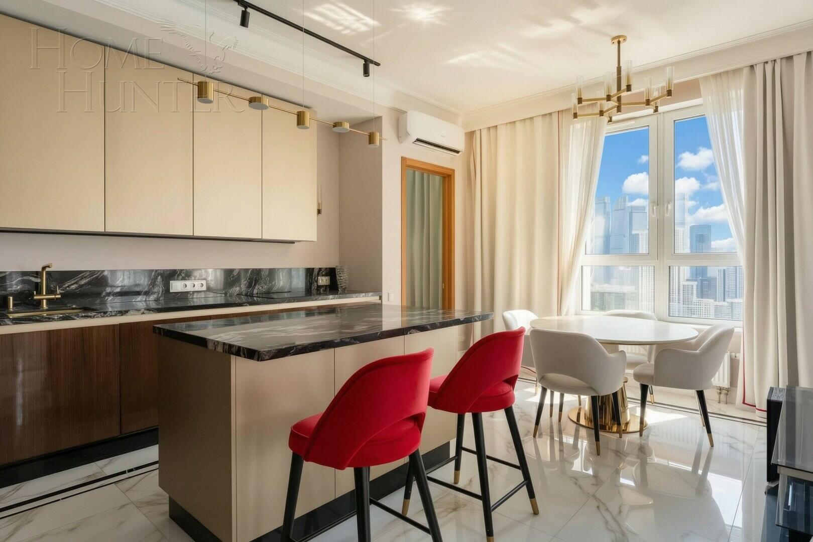 3-КОМН. АПАРТАМЕНТЫ С ОТДЕЛКОЙ 116.8 М² НА 34 ЭТАЖЕ