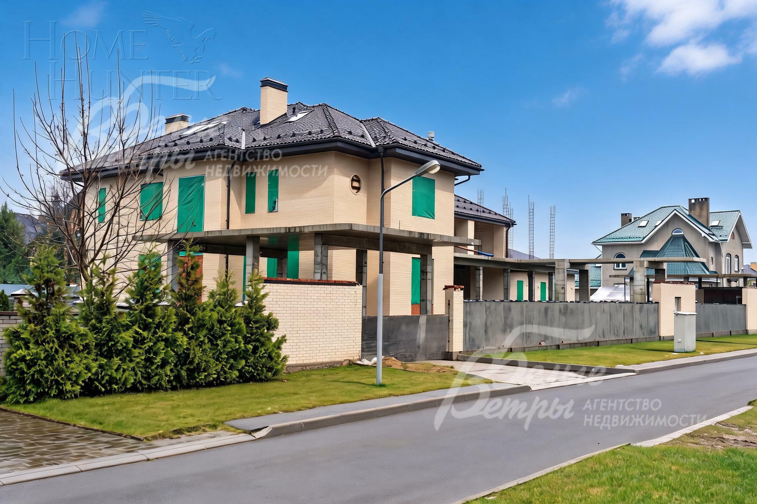 2-этажный коттедж 800 м² без отделки