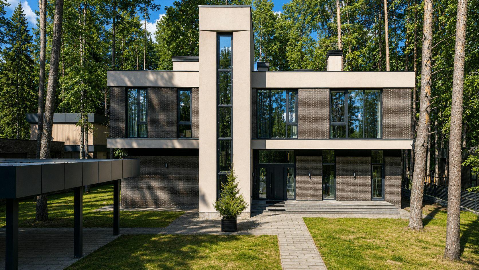 2-этажный коттедж 400 м² с отделкой