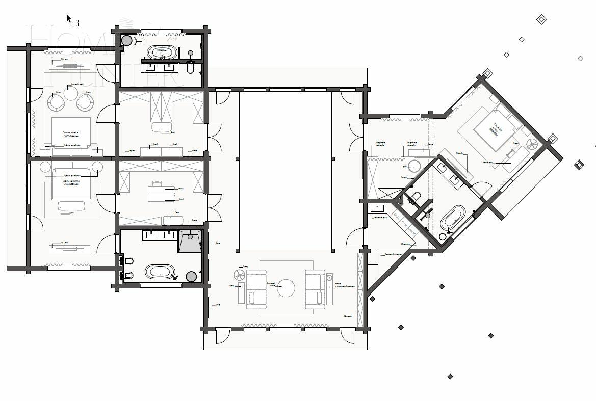 2-этажный коттедж 955 м² с отделкой