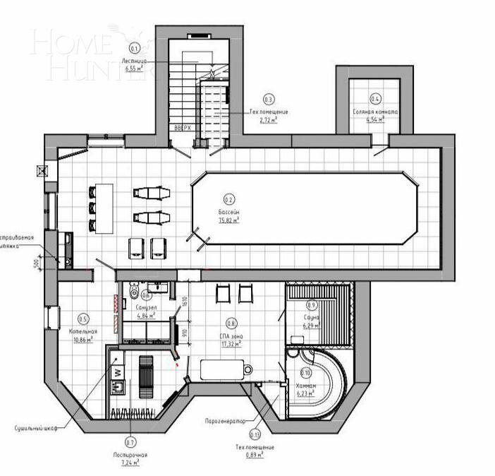 2-этажный коттедж 560 м² без отделки