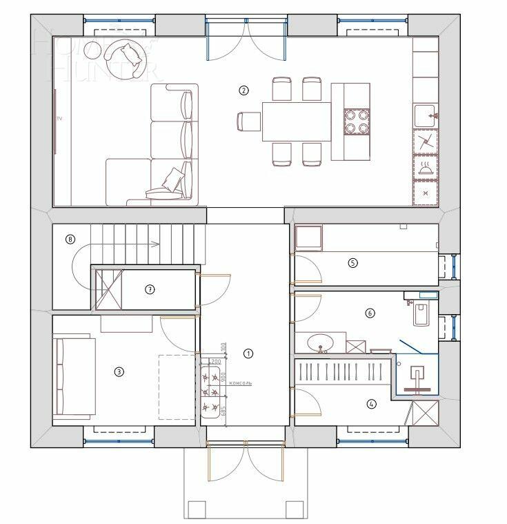 2-этажный коттедж 190 м² с отделкой
