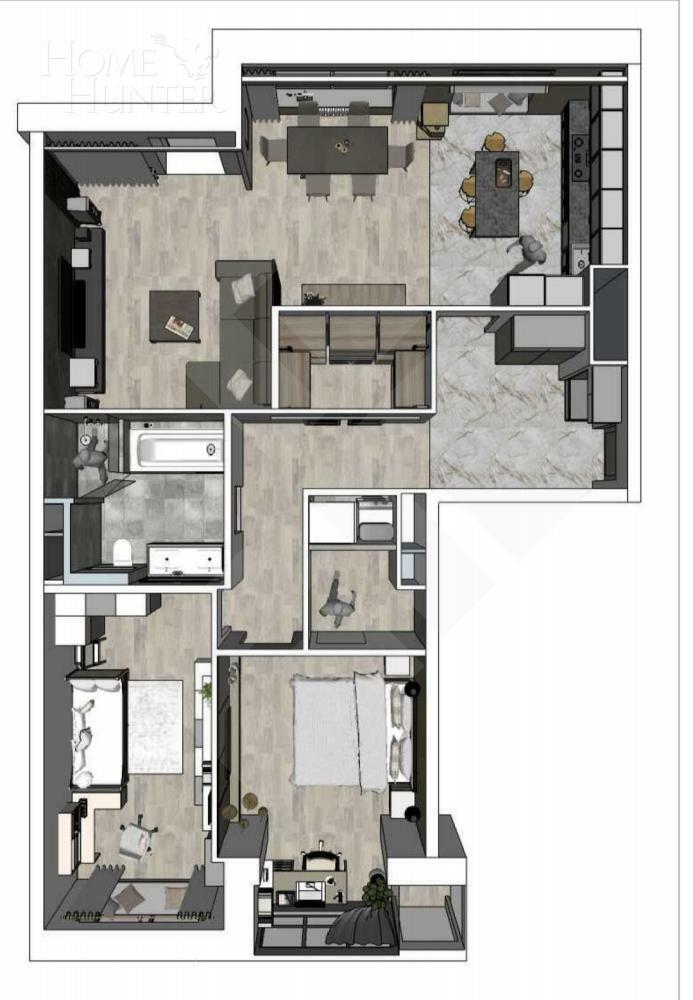 3-КОМН. КВАРТИРА С ОТДЕЛКОЙ 103 М² НА 15 ЭТАЖЕ