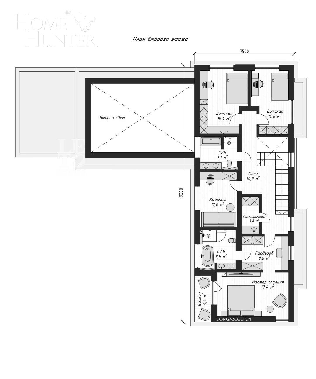 1-этажный коттедж 283 м² с отделкой