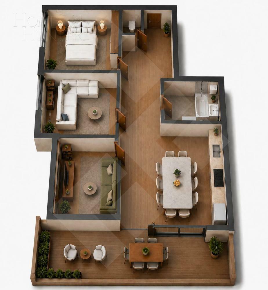 3-КОМН. КВАРТИРА С ОТДЕЛКОЙ 100 М² НА 25 ЭТАЖЕ