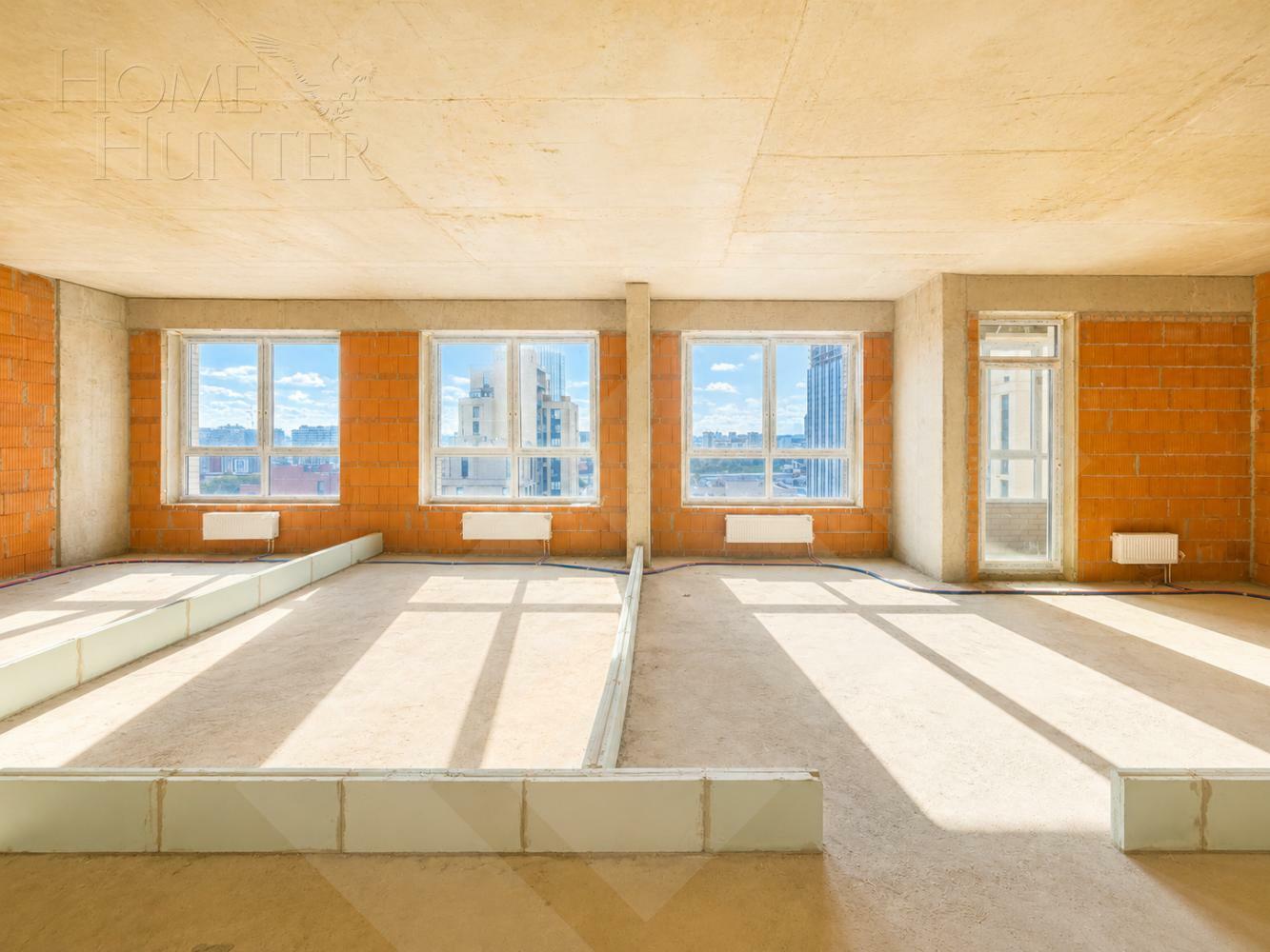 3-КОМН. КВАРТИРА БЕЗ ОТДЕЛКИ 80 М² НА 15 ЭТАЖЕ
