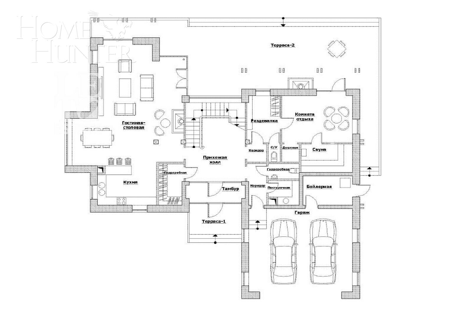 2-этажный коттедж 459 м² без отделки