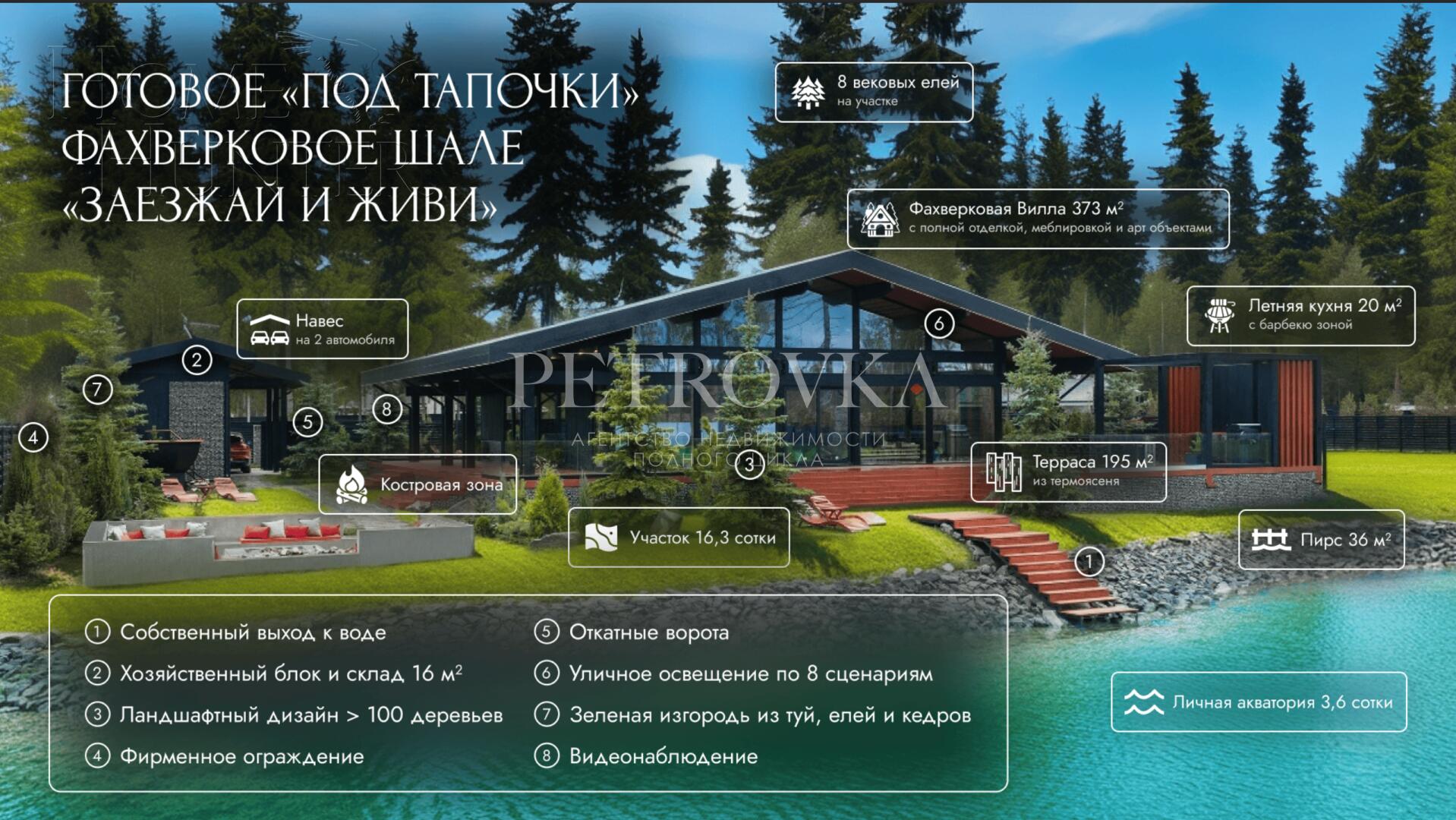 2-этажный коттедж 373.1 м² с отделкой