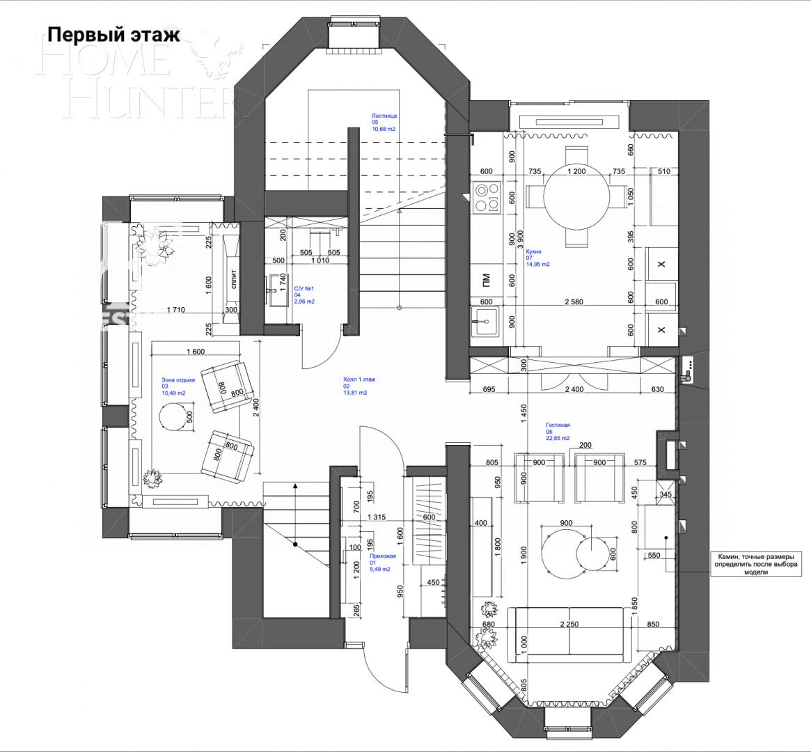3-этажный таунхаус 320 м² с отделкой