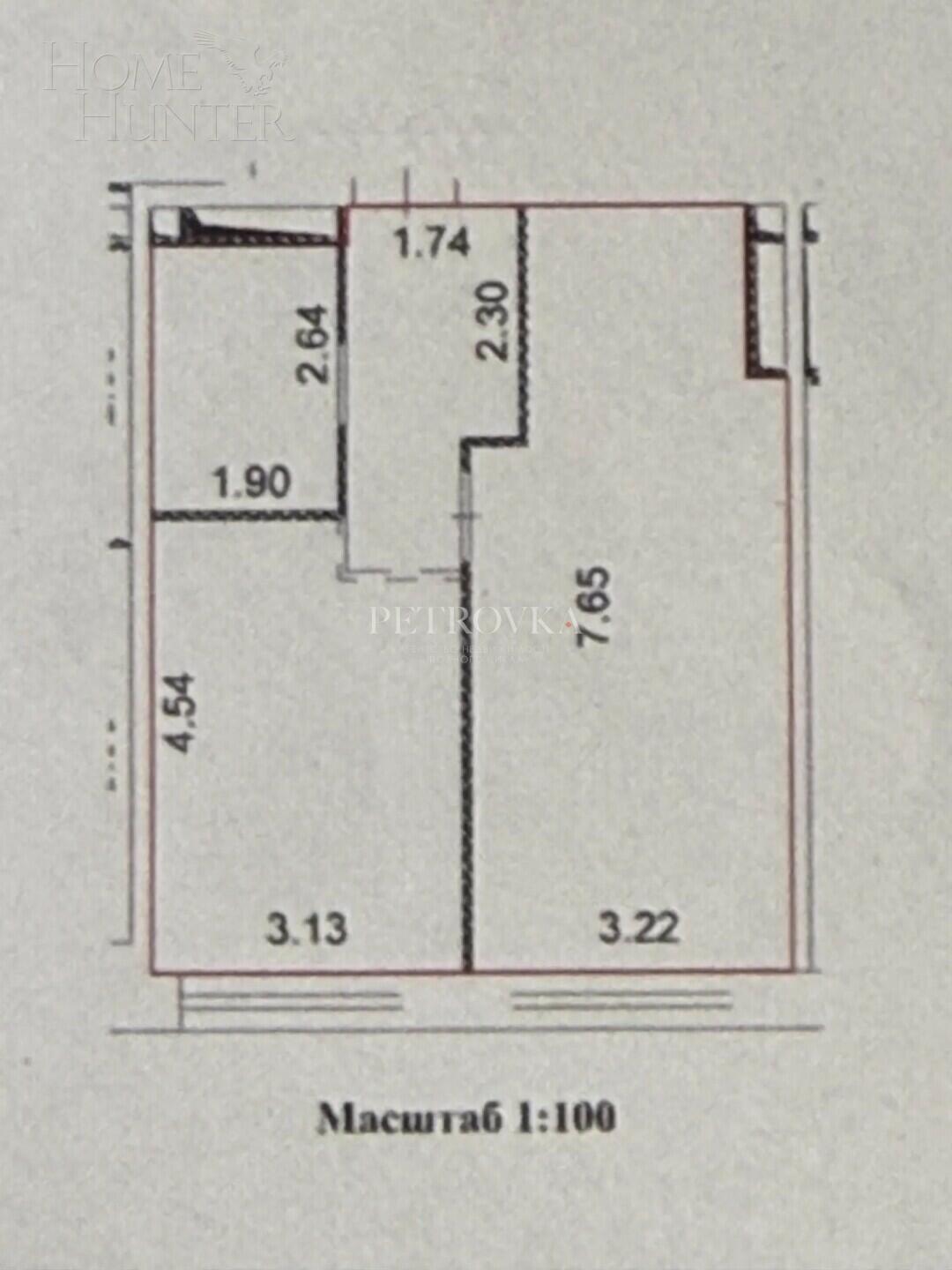 1-КОМН. КВАРТИРА БЕЗ ОТДЕЛКИ 46.6 М² НА 19 ЭТАЖЕ