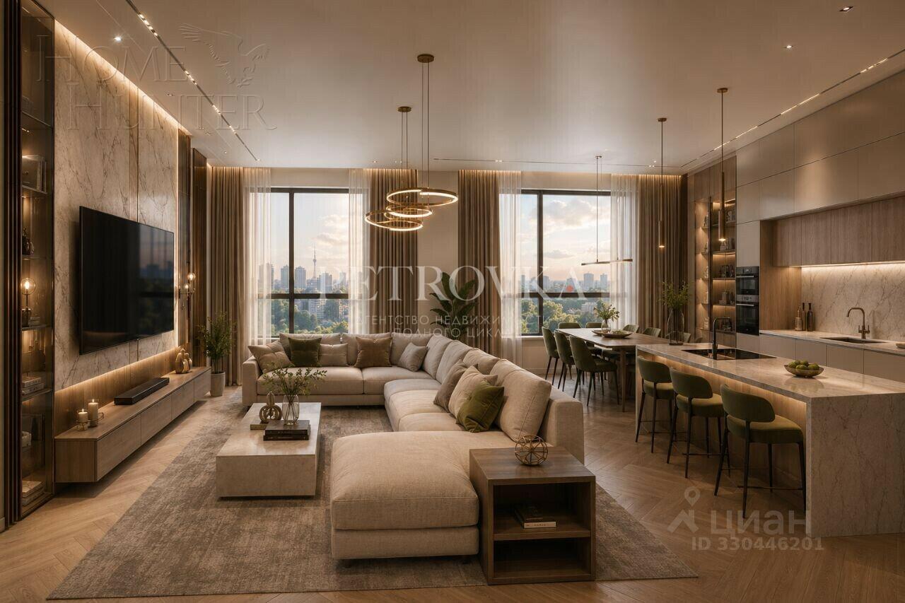 3-КОМН. КВАРТИРА БЕЗ ОТДЕЛКИ 104.2 М² НА 8 ЭТАЖЕ