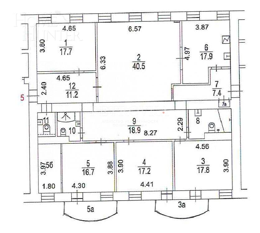 5-КОМН. КВАРТИРА С ОТДЕЛКОЙ 187 М² НА 3 ЭТАЖЕ