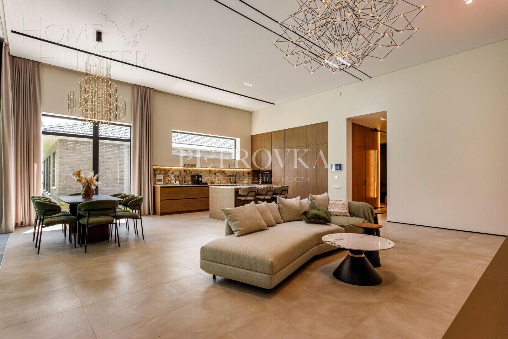 1-этажный коттедж 220 м² с отделкой