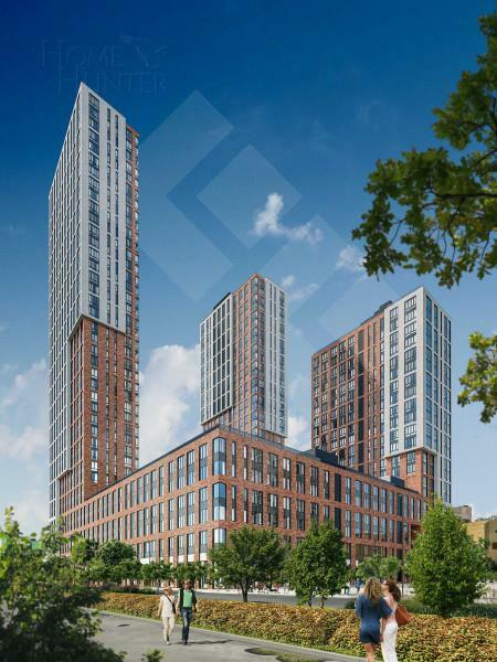 1-КОМН. КВАРТИРА С ОТДЕЛКОЙ 43 М² НА 13 ЭТАЖЕ