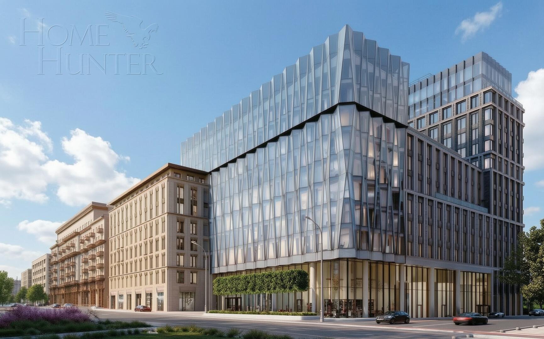 2-КОМН. АПАРТАМЕНТЫ БЕЗ ОТДЕЛКИ 46.4 М² НА 3 ЭТАЖЕ