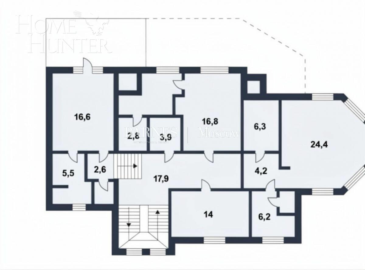 2-этажный коттедж 391 м² без отделки