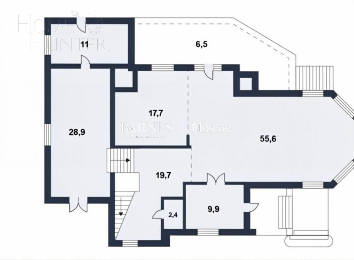 2-этажный коттедж 391 м² без отделки