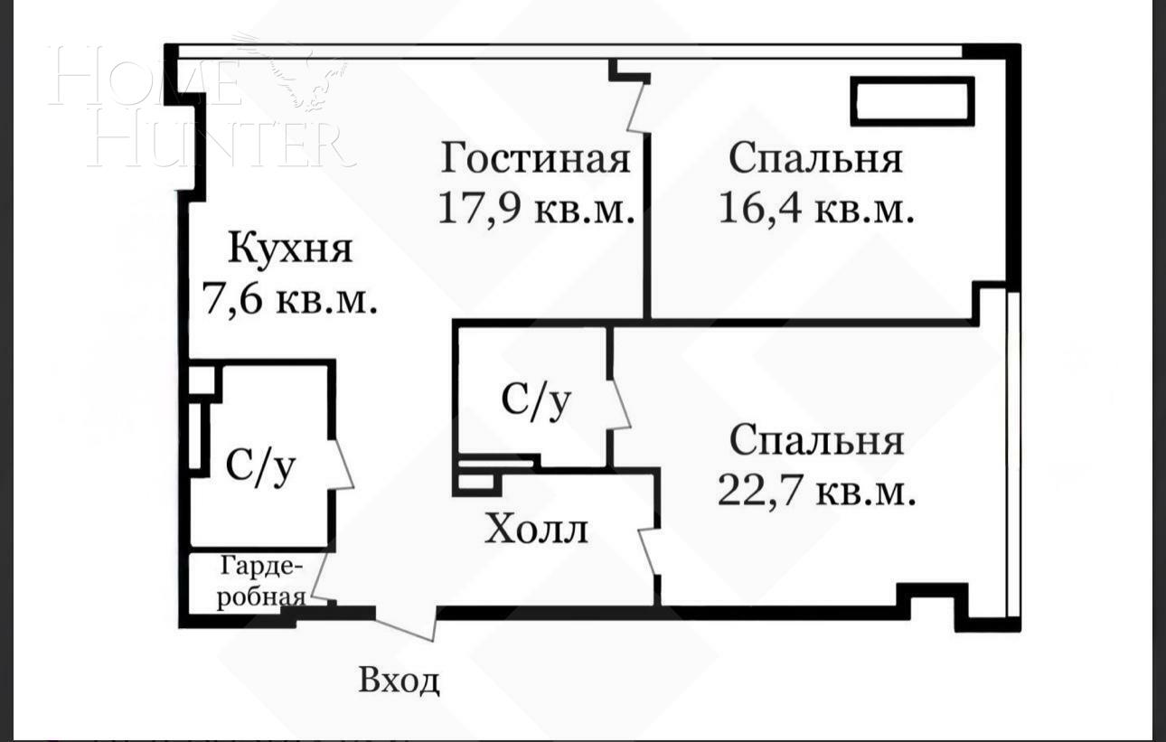 3-КОМН. КВАРТИРА С ОТДЕЛКОЙ 87 М² НА 9 ЭТАЖЕ