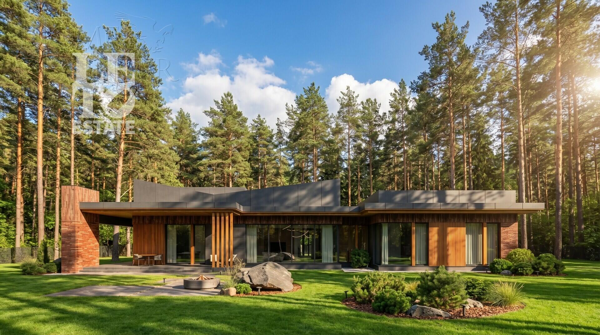 1-этажный коттедж 570 м² без отделки