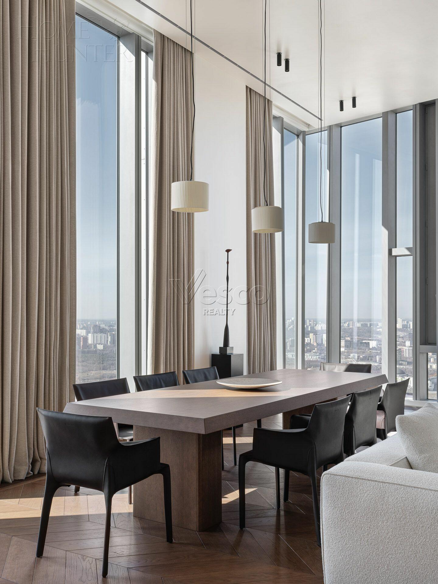 2-УРОВНЕВЫЙ ПЕНТХАУС С ОТДЕЛКОЙ 465.5 М² НА 52 ЭТАЖЕ