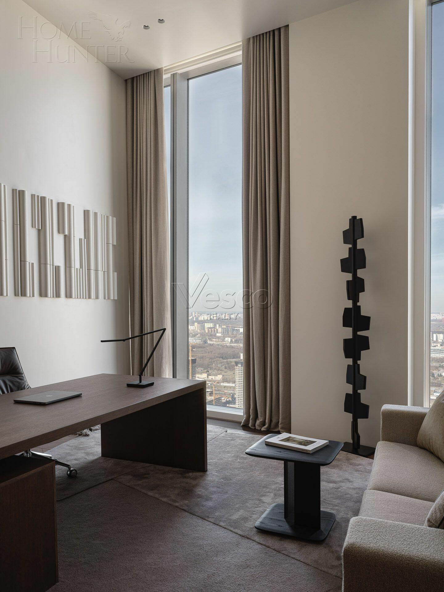 2-УРОВНЕВЫЙ ПЕНТХАУС С ОТДЕЛКОЙ 465.5 М² НА 52 ЭТАЖЕ