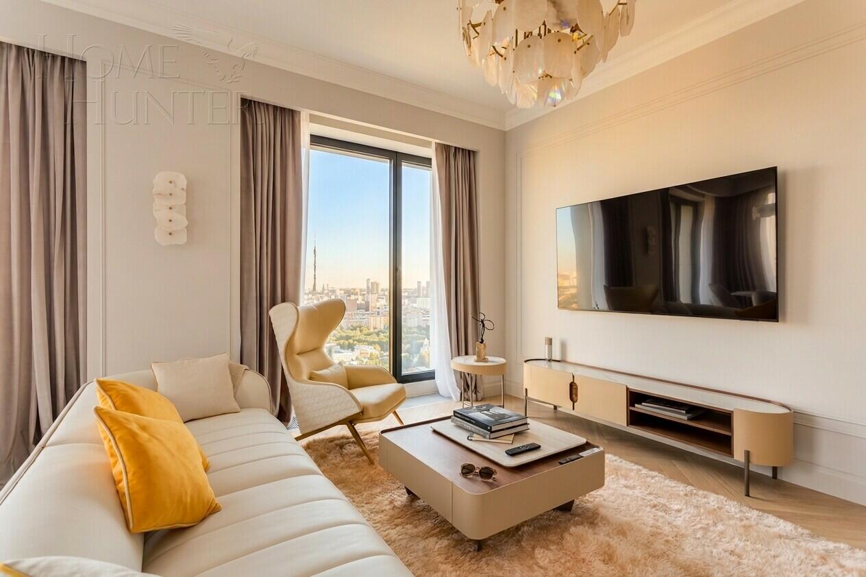 4-КОМН. КВАРТИРА С ОТДЕЛКОЙ 135 М² НА 35 ЭТАЖЕ