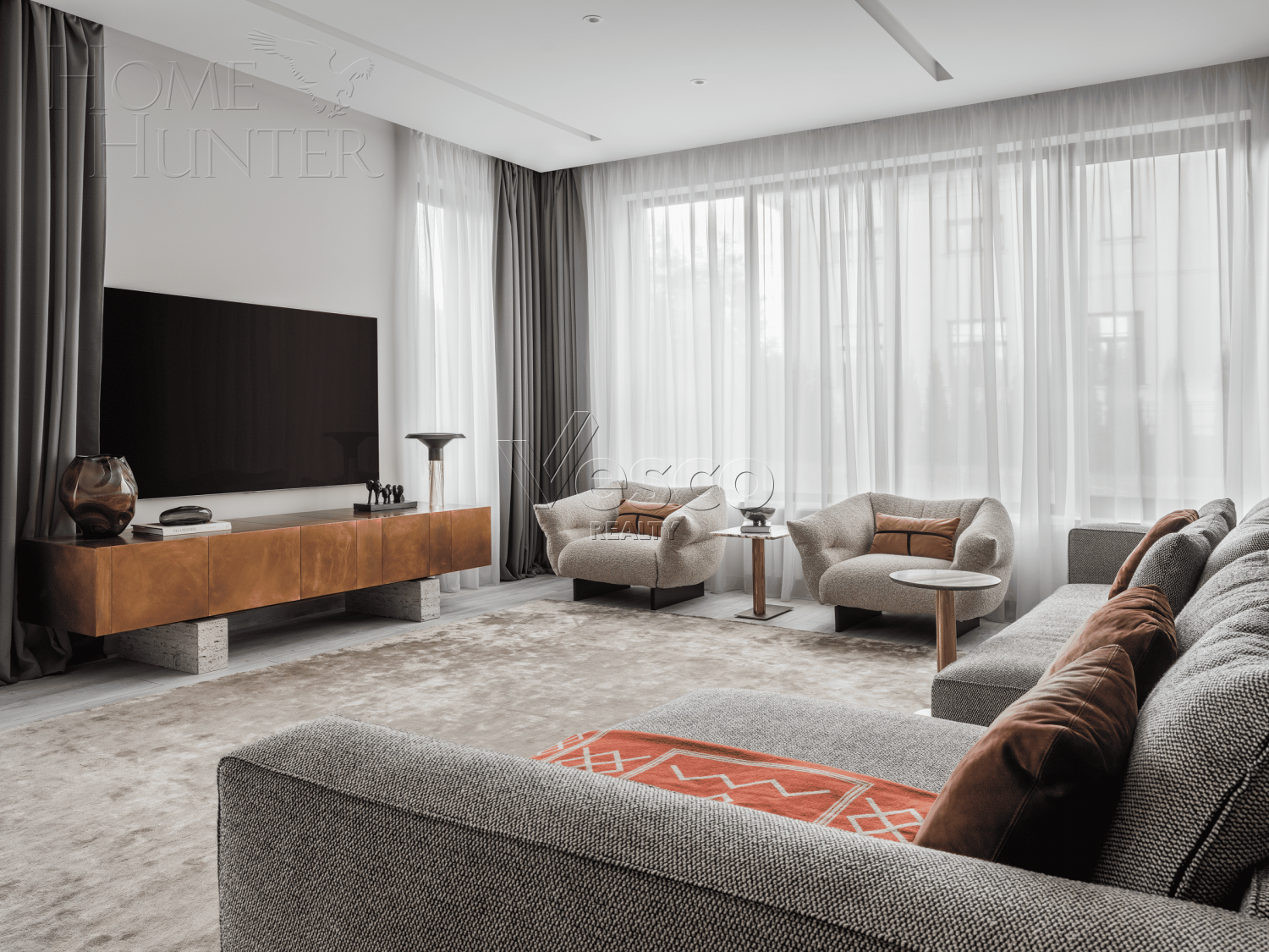 3-этажный коттедж 590 м² с отделкой