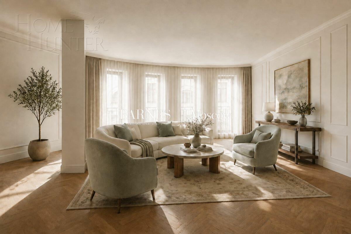 4-КОМН. АПАРТАМЕНТЫ БЕЗ ОТДЕЛКИ 127.3 М² НА 2 ЭТАЖЕ
