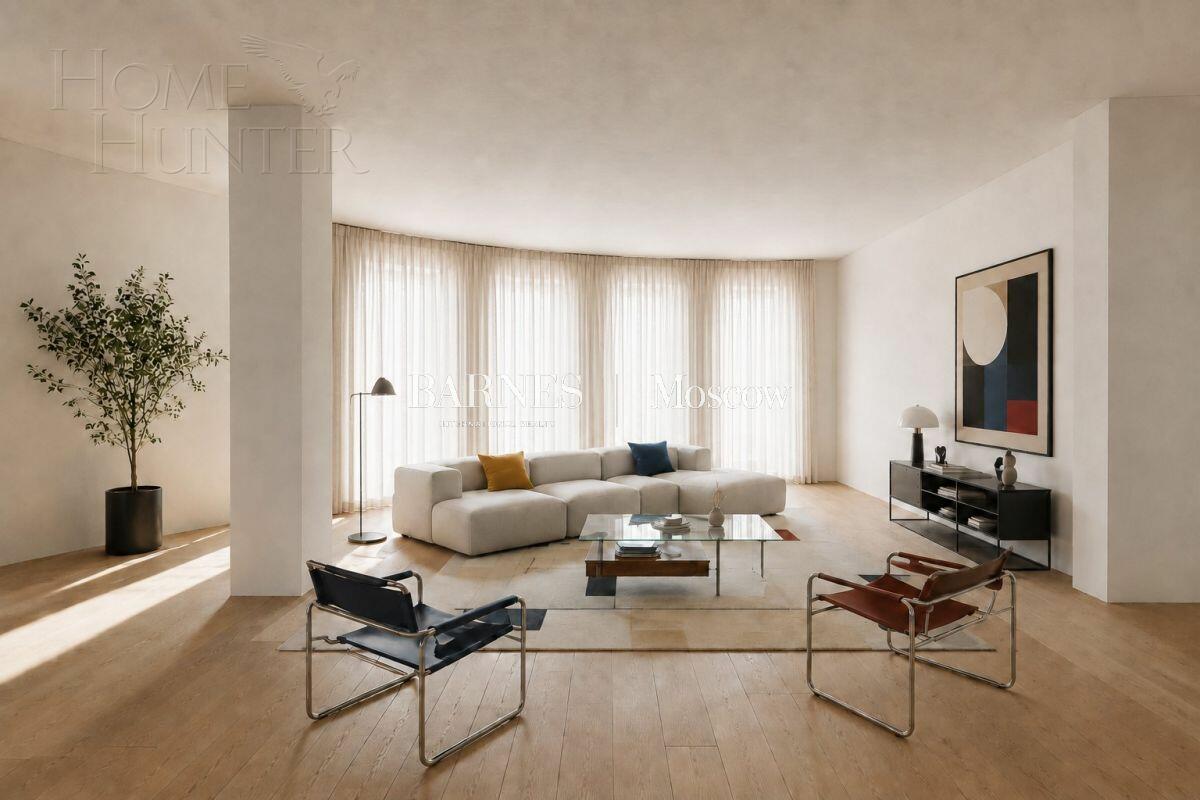 4-КОМН. АПАРТАМЕНТЫ БЕЗ ОТДЕЛКИ 127.3 М² НА 2 ЭТАЖЕ