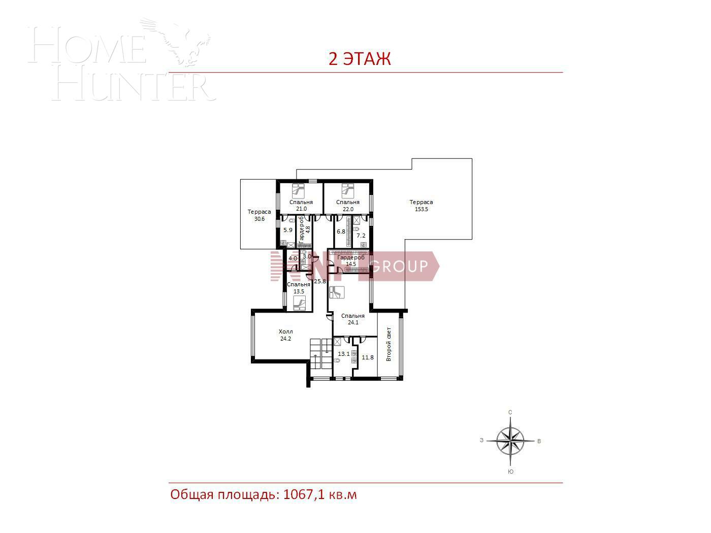 КОТТЕДЖ 1 067.1 м² с отделкой