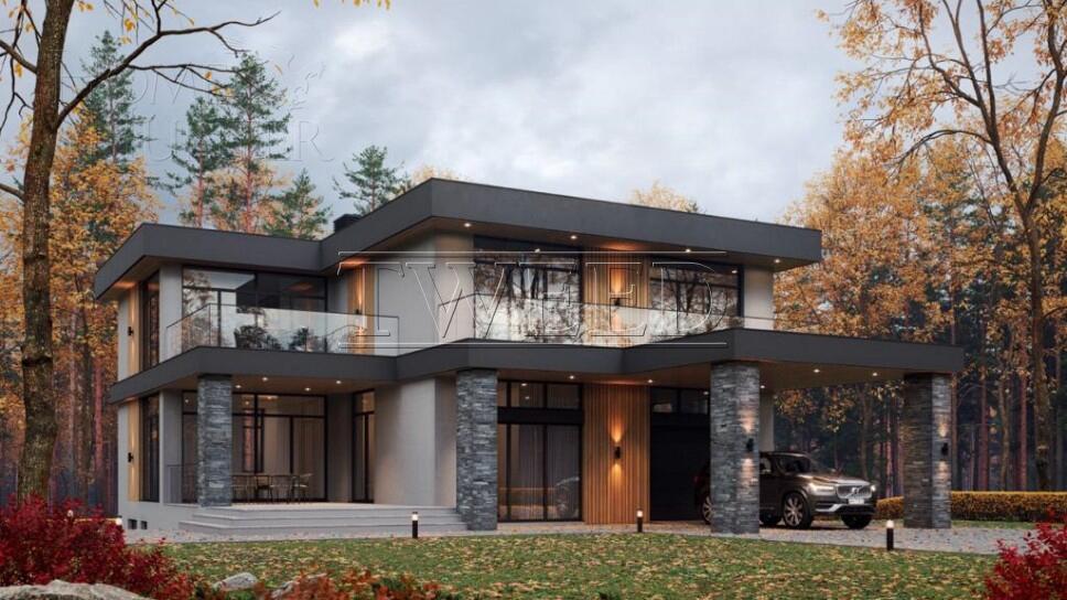 2-этажный коттедж 450 м² без отделки
