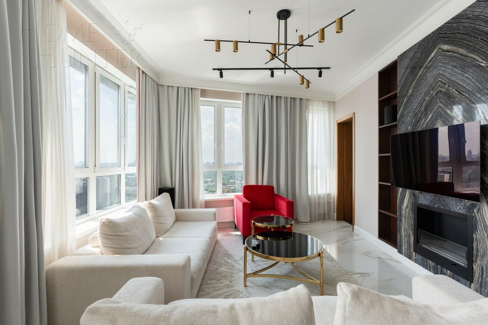 3-КОМН. АПАРТАМЕНТЫ С ОТДЕЛКОЙ 116.8 М² НА 34 ЭТАЖЕ