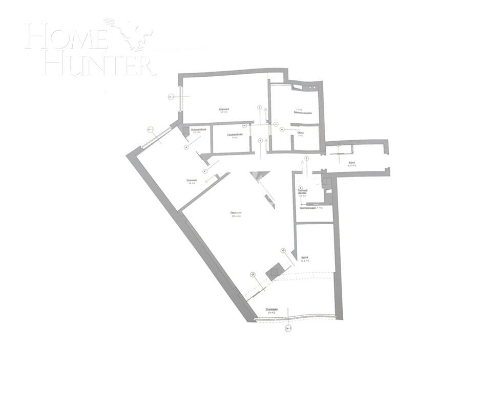 3-КОМН. КВАРТИРА С ОТДЕЛКОЙ 150 М² НА 17 ЭТАЖЕ