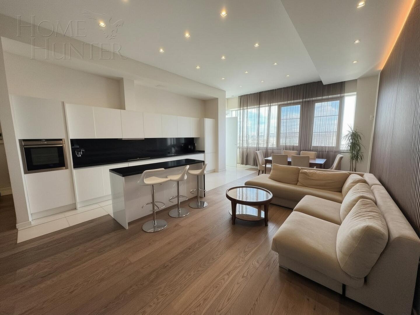 2-УРОВНЕВЫЕ АПАРТАМЕНТЫ С ОТДЕЛКОЙ 218 М² НА 12 ЭТАЖЕ